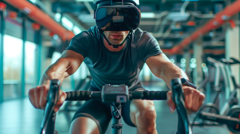 adulti che fanno fitness attraverso la realta virtuale Kriica Online Web Designer Freelance