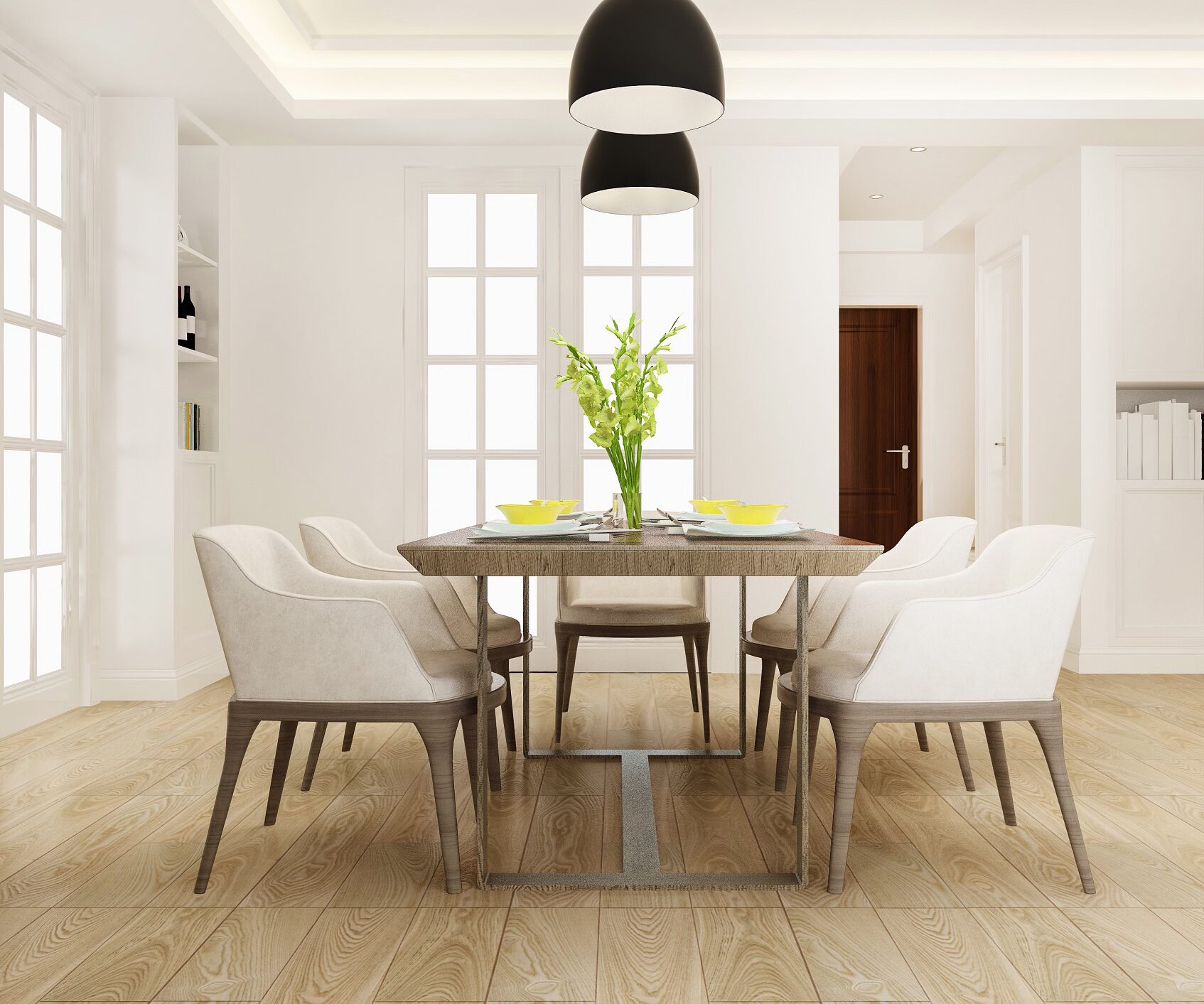 3d rendering modern dining set modern luxury dining room 1 Kriica Online Web Designer Freelance